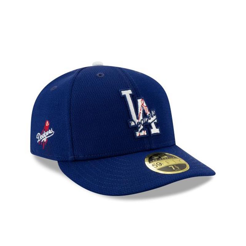 MLB Los Angeles Dodgers Batting Practice Low Profile 59Fifty Fitted (YUE4560) - Blue New Era Caps